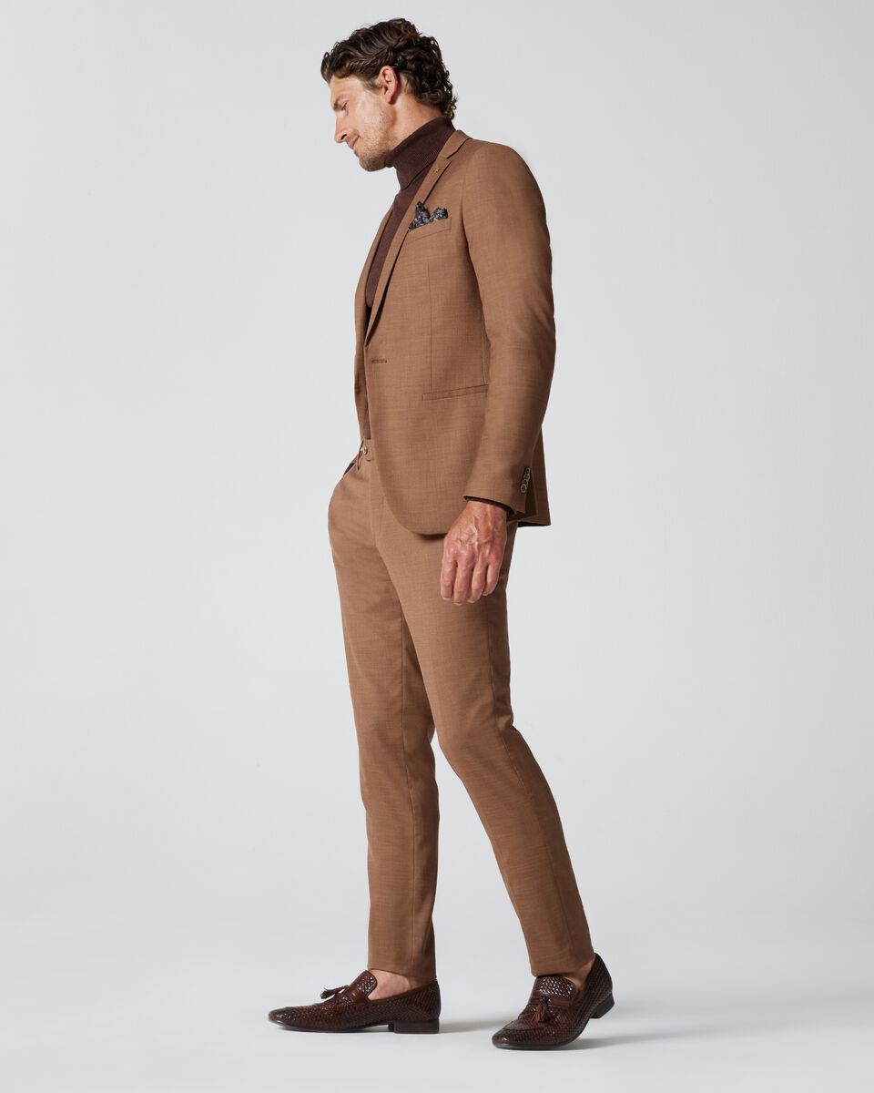 Toffee Ultra Slim Stretch Two Tone Tailored Jacket